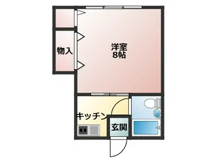 マルヤママンション(1K/2階)の間取り写真