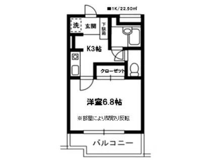 ノブレス幕張本郷(1K/3階)の間取り写真