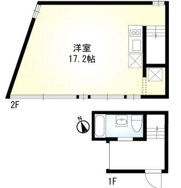 EBISU FOLIO ACT.3(1LDK/1階)の間取り写真