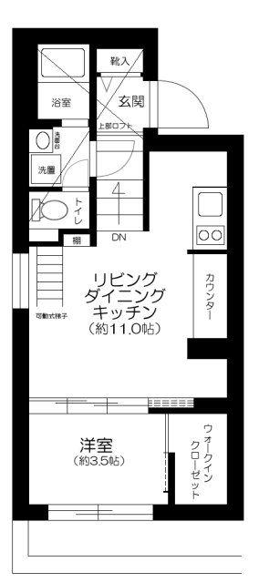 LIVE FLAT蔵前(1LDK/5階)の間取り写真