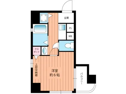 エステムコート神戸県庁前Ⅱ(1K/2階)の間取り写真