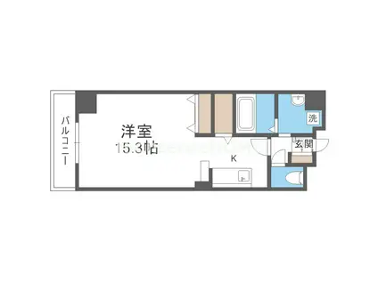 セレンティビティ O.V(1K/3階)の間取り写真