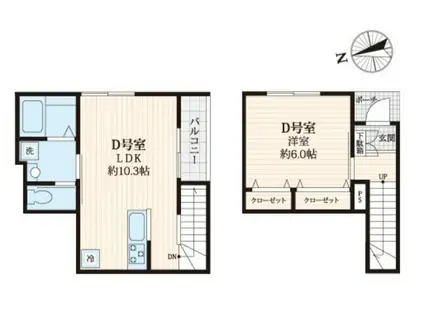 MIKA RESIDENCE(1LDK/1階)の間取り写真