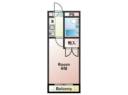 COZY久米川(1K/3階)の間取り写真