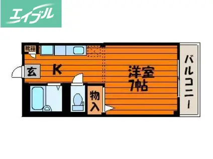 グランデ・エスペランサ(1K/1階)の間取り写真