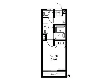 パールレジデンス(1K/2階)の間取り写真