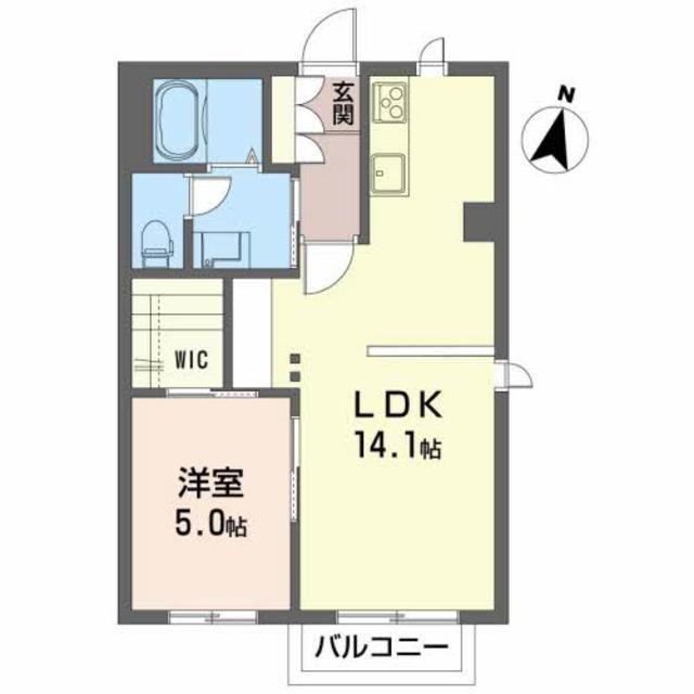 サン・スリーゼ(1LDK/2階)の間取り写真