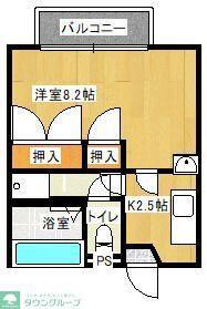 SHIBAZAKI BUILD II(1K/3階)の間取り写真