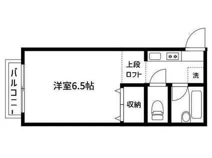 津島東コーポ(1K/2階)の間取り写真