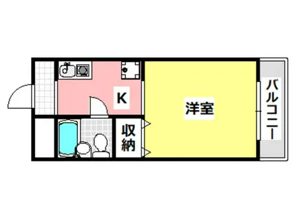 ロイヤルミサワ(1K/4階)の間取り写真