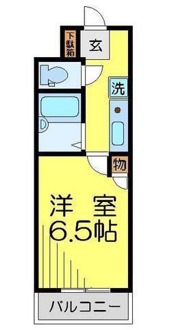 川越市駅前ビル(ワンルーム/3階)の間取り写真