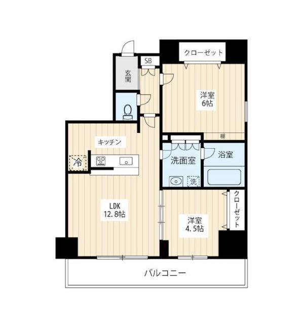 フュージョナル北綾瀬(2LDK/3階)の間取り写真