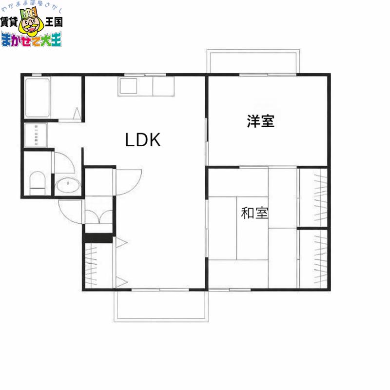 メゾンドジュンI(2LDK/2階)の間取り写真