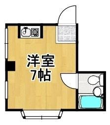 ビスタ大正ハイツ(ワンルーム/4階)の間取り写真