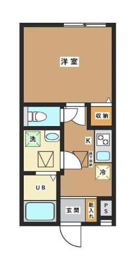 SAZANKA(1K/1階)の間取り写真