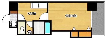 アベニュー牛田新町(1DK/7階)の間取り写真