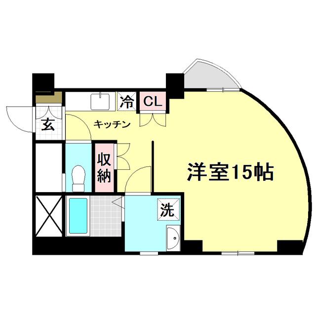 CIELO本町(ワンルーム/5階)の間取り写真