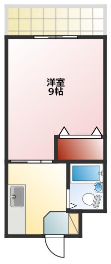 ラフィーヌ東原(1K/2階)の間取り写真