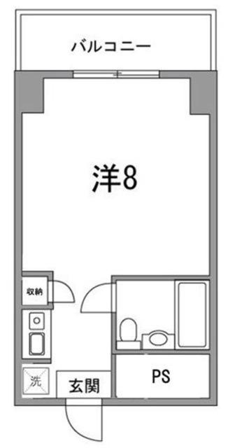 サンバレー赤坂(ワンルーム/5階)の間取り写真