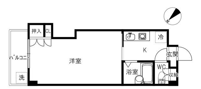 AKビレッジ(1K/2階)の間取り写真