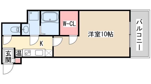 アスヴェル神戸元町2(1K/2階)の間取り写真