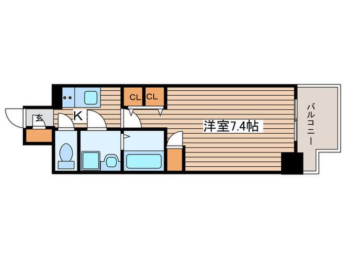 S-RESIDENCE高岳駅前AWAKE(1K/11階)の間取り写真
