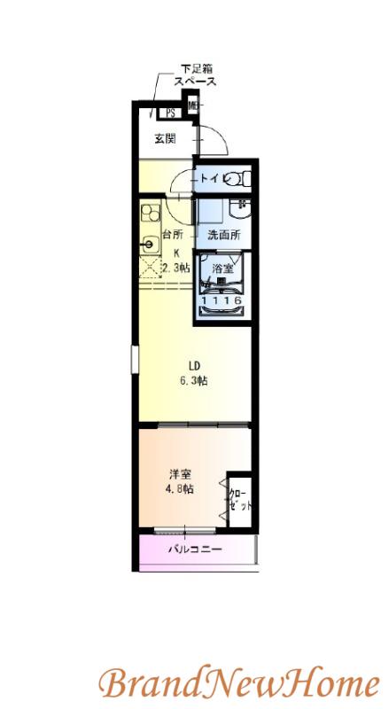 フジパレス百舌鳥駅東(1LDK/1階)の間取り写真