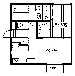 コートセレーノIV(1LDK/1階)の間取り写真