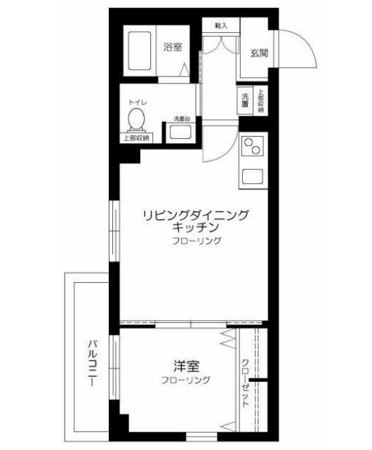 ウェルスクエア蒲田イースト(1LDK/2階)の間取り写真