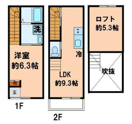 ファベル文京千石(1LDK/1階)の間取り写真