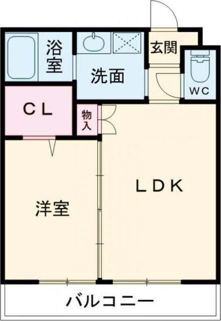 POLLACK OKUBO(1LDK/4階)の間取り写真