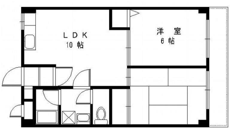 クレール武庫之荘(2LDK/2階)の間取り写真