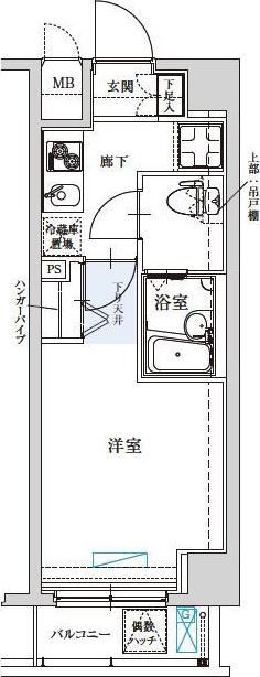 ワイズルリオン東京墨田(1K/6階)の間取り写真