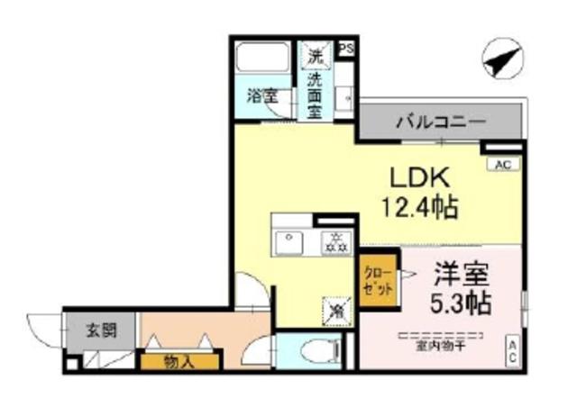 アルスフィルド相模原(1LDK/3階)の間取り写真