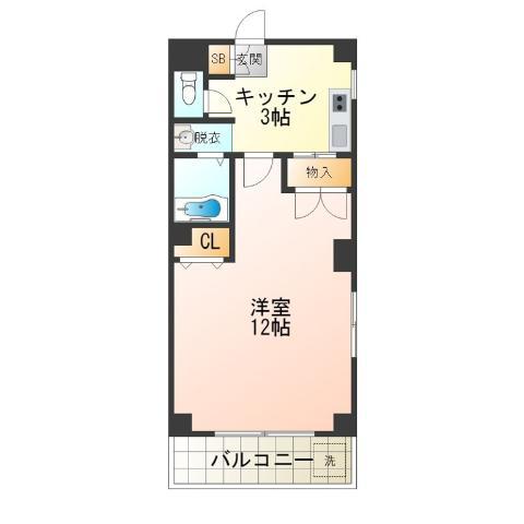 サントピア天下茶屋(1K/6階)の間取り写真