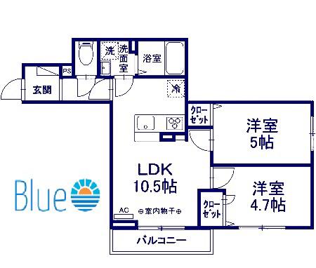 ガーデン大黒屋(2LDK/2階)の間取り写真