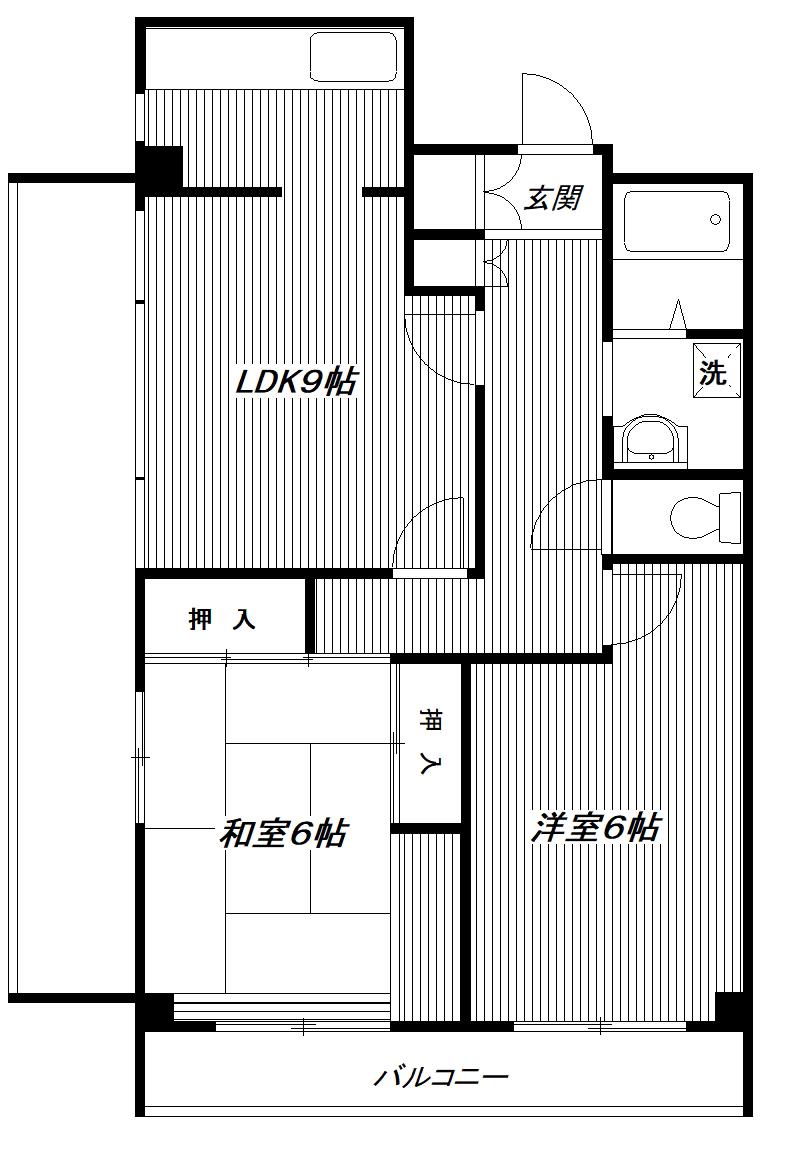 ビレッタGA(2LDK/7階)の間取り写真