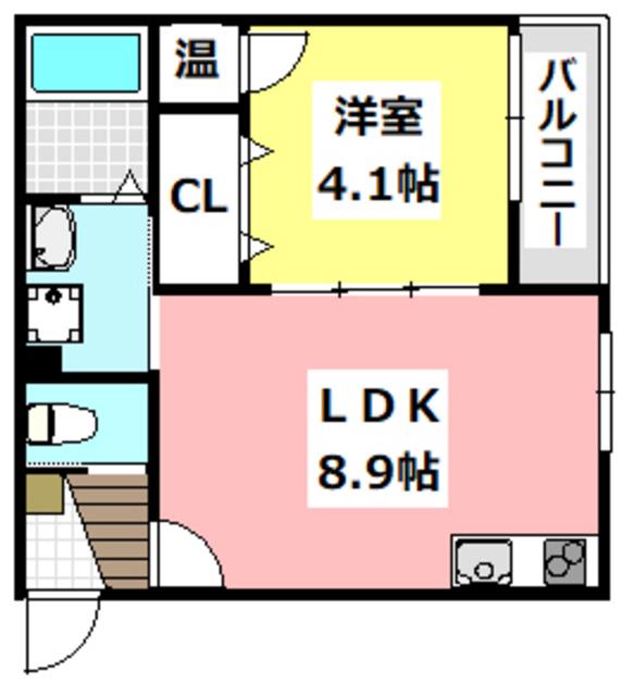 パークヒルズ上穂積(1LDK/3階)の間取り写真