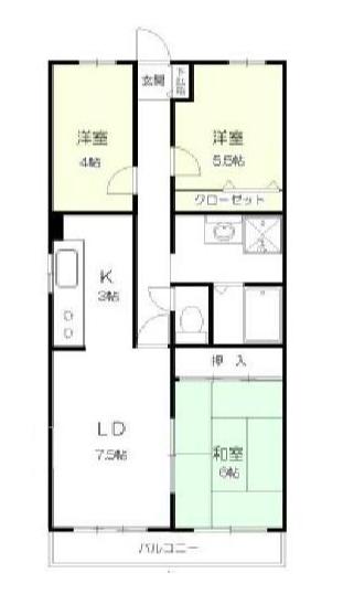 グランシティ小金井(3LDK/3階)の間取り写真