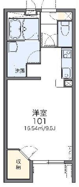 レオネクストエターナル(1K/2階)の間取り写真