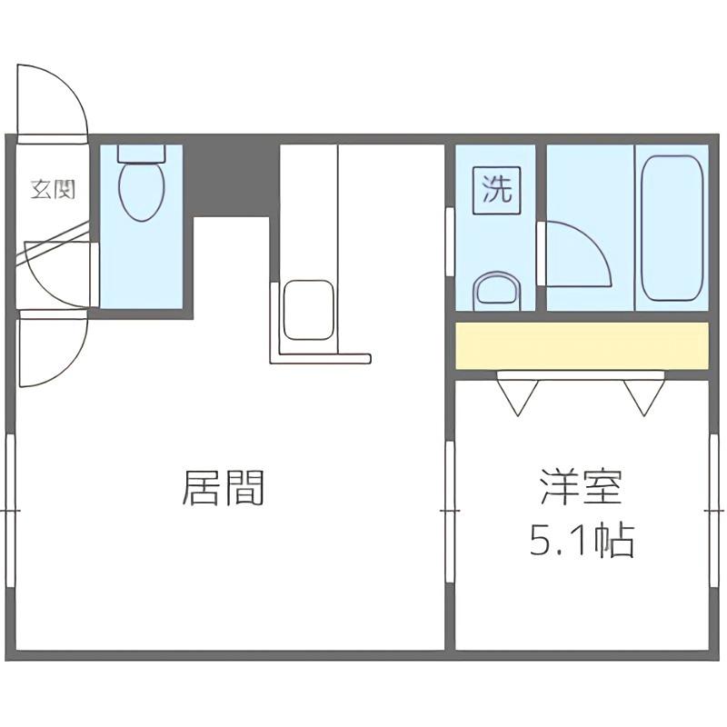 KMハイツ(1DK/2階)の間取り写真