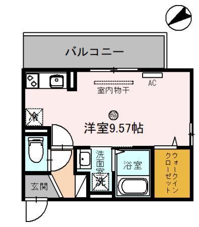 メゾンドエトワール(ワンルーム/2階)の間取り写真