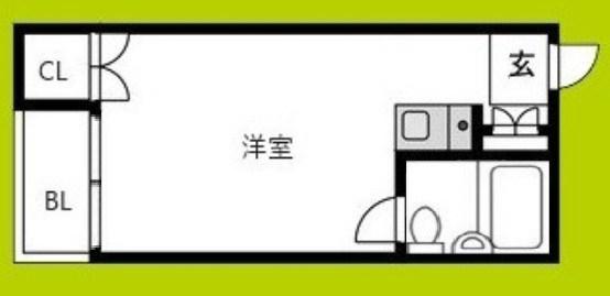 パインビル(ワンルーム/3階)の間取り写真