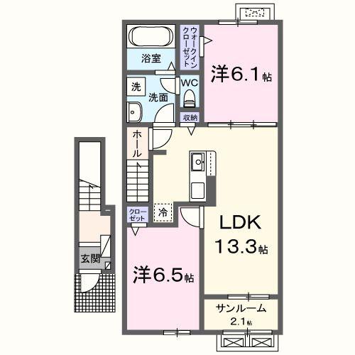 CONSTELLATION(2LDK/2階)の間取り写真