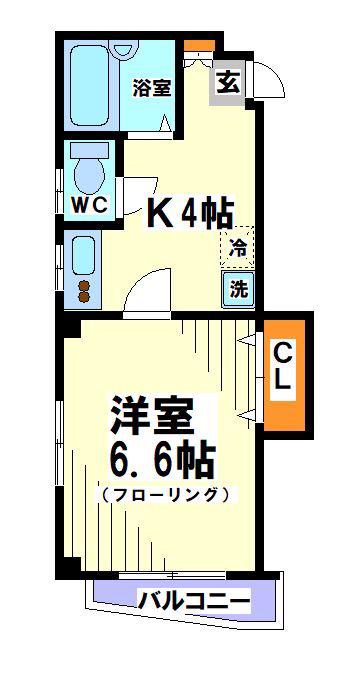 THEフォートクワハラ(1K/2階)の間取り写真