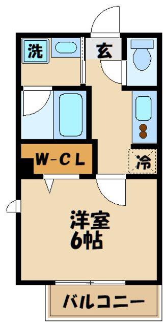 LA LUCE(1K/2階)の間取り写真