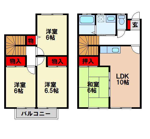 メゾンドボーテ弐番館(4LDK/1階)の間取り写真