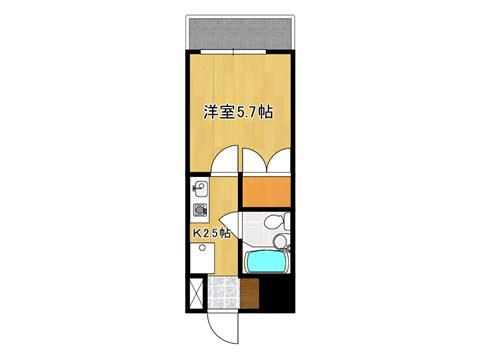 レクセル甲府 0304号(1K/3階)の間取り写真