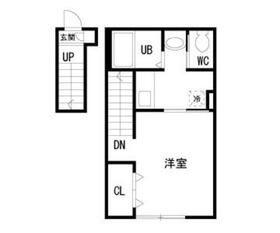 WOOD SPACE OKUSAWA(1K/2階)の間取り写真