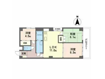 MAISON GOTOH(3LDK/3階)の間取り写真